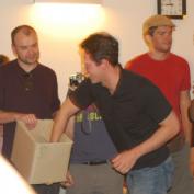 a winner draws his prize