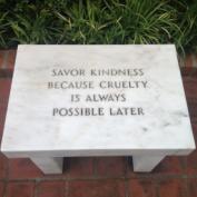 This piece by Jenny Holzer welcomes the visitors