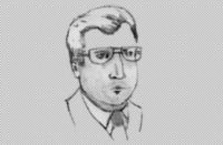 Drawing middle age man glasses Thumbnail